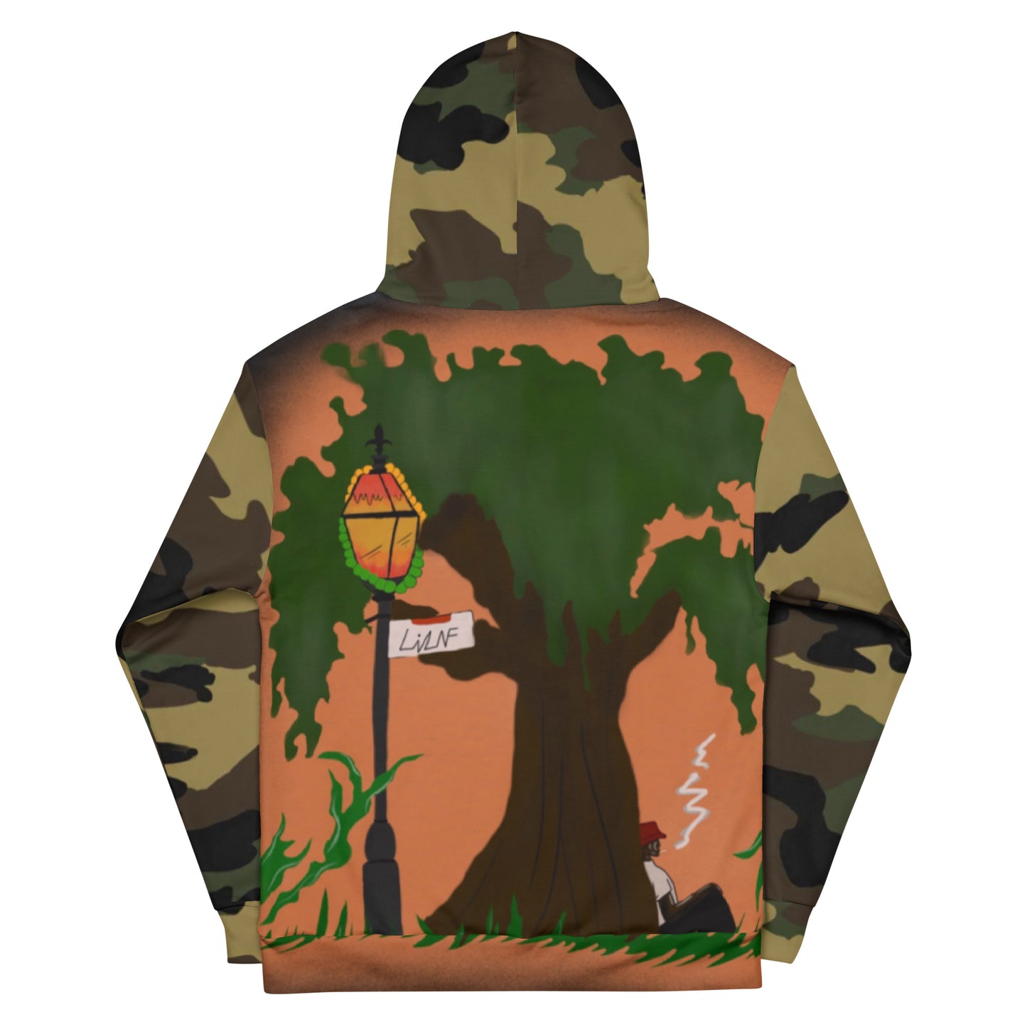 Unisex camo w/ a twist hoodie