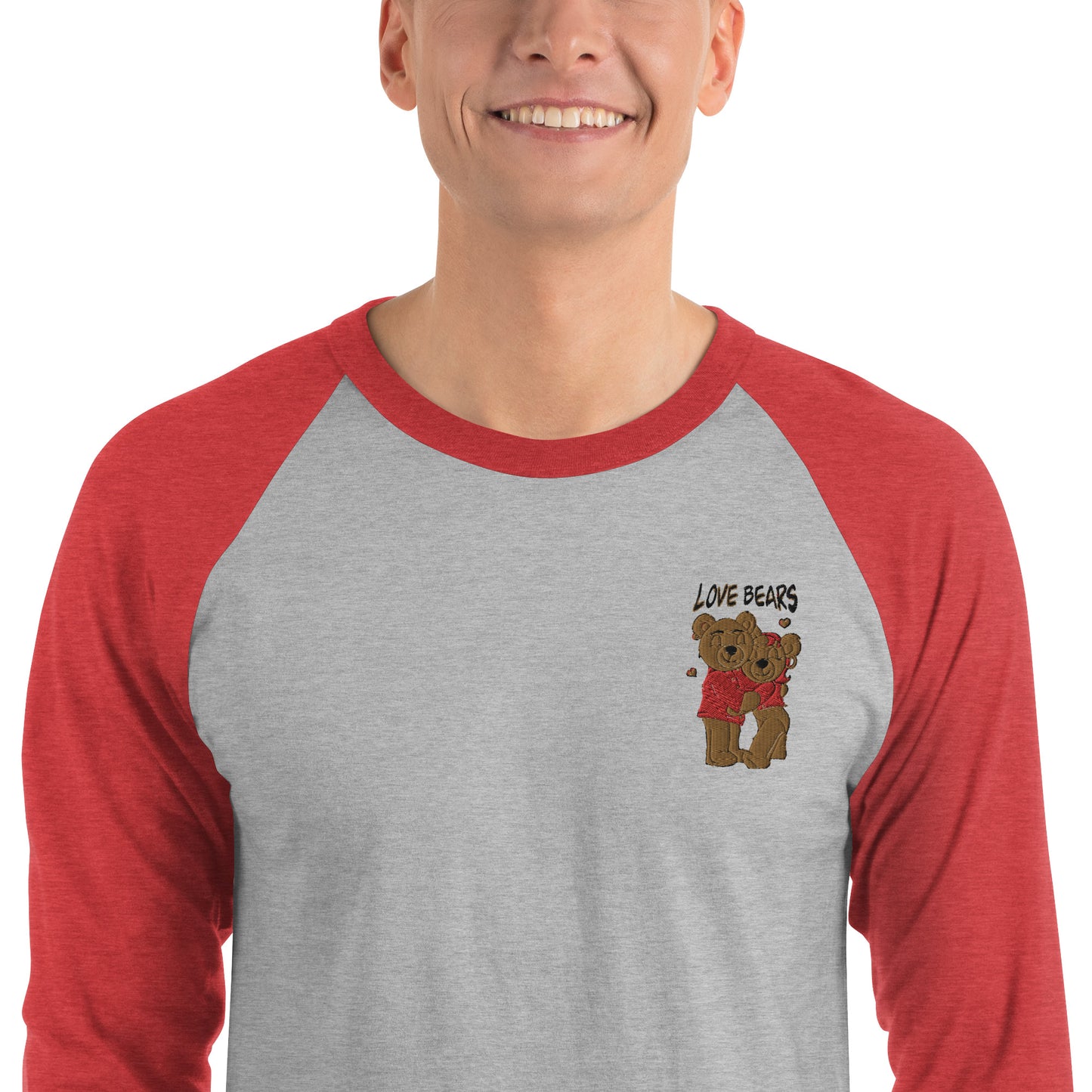 Unisex 3/4 sleeve raglan Bear Love shirt