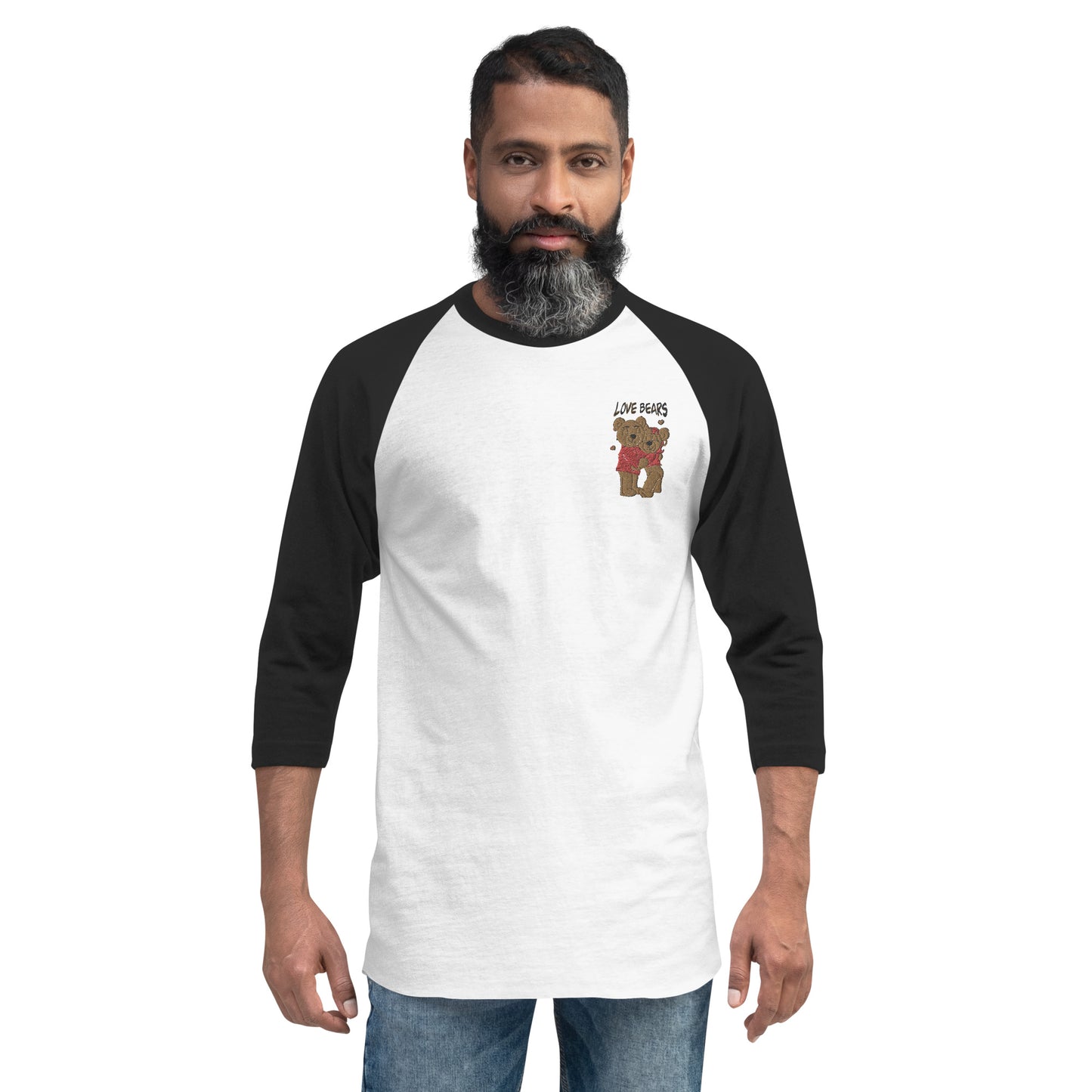 Unisex 3/4 sleeve raglan Bear Love shirt