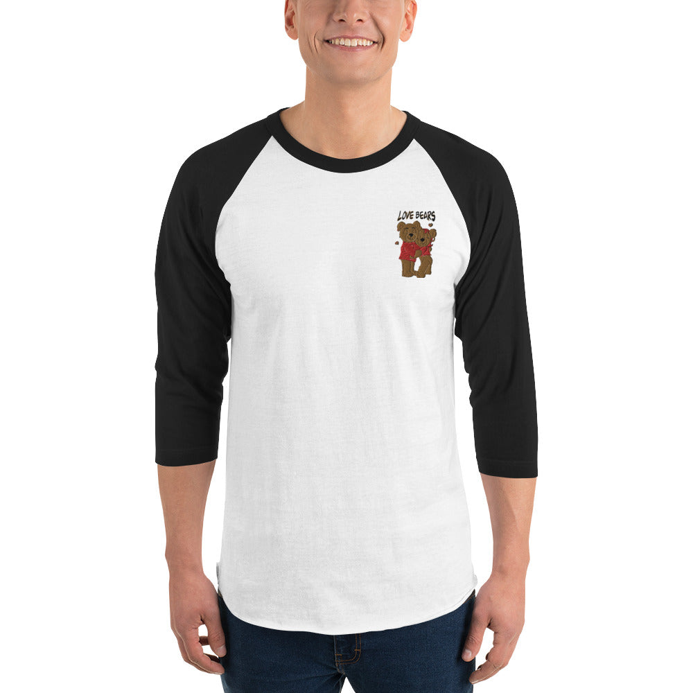 Unisex 3/4 sleeve raglan Bear Love shirt