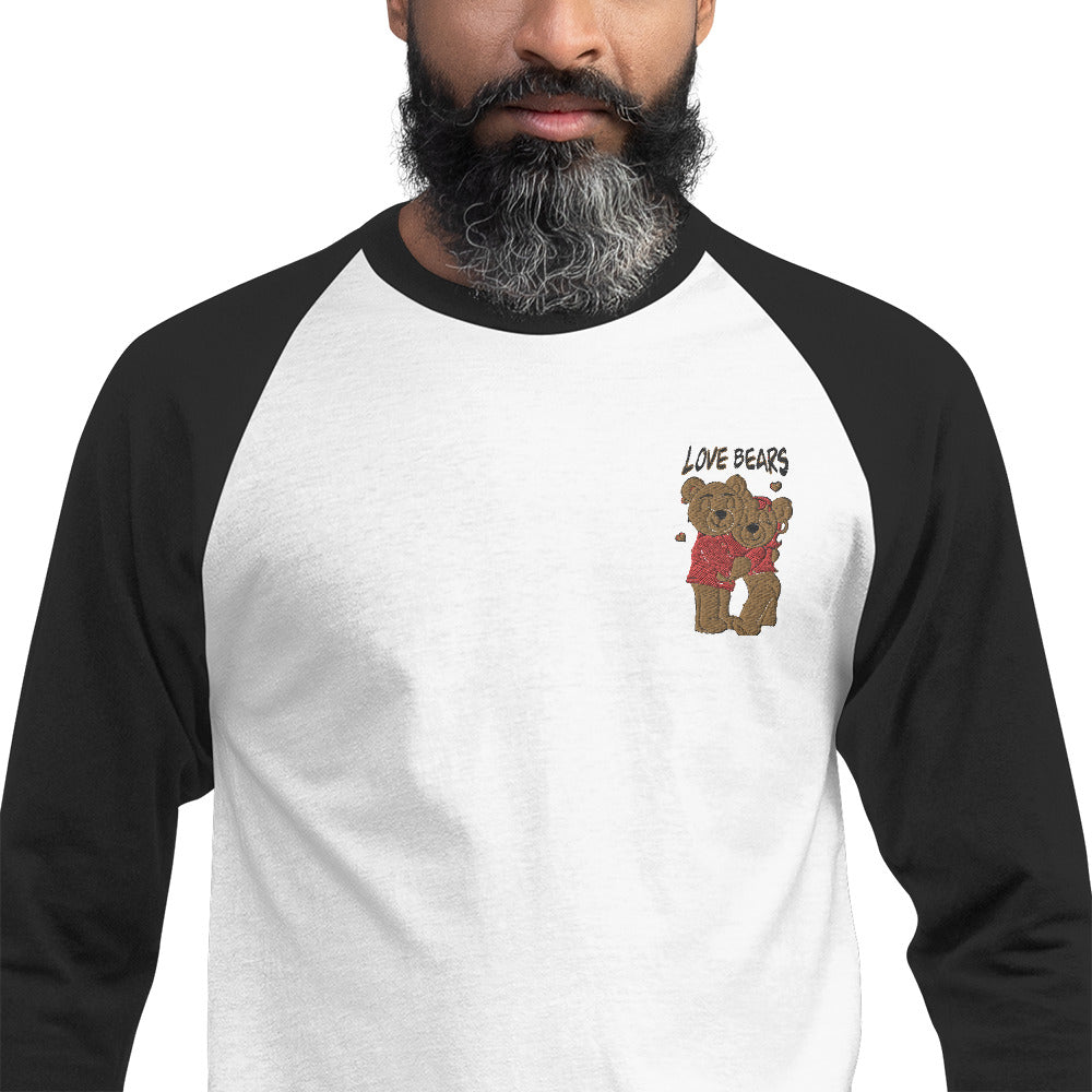 Unisex 3/4 sleeve raglan Bear Love shirt