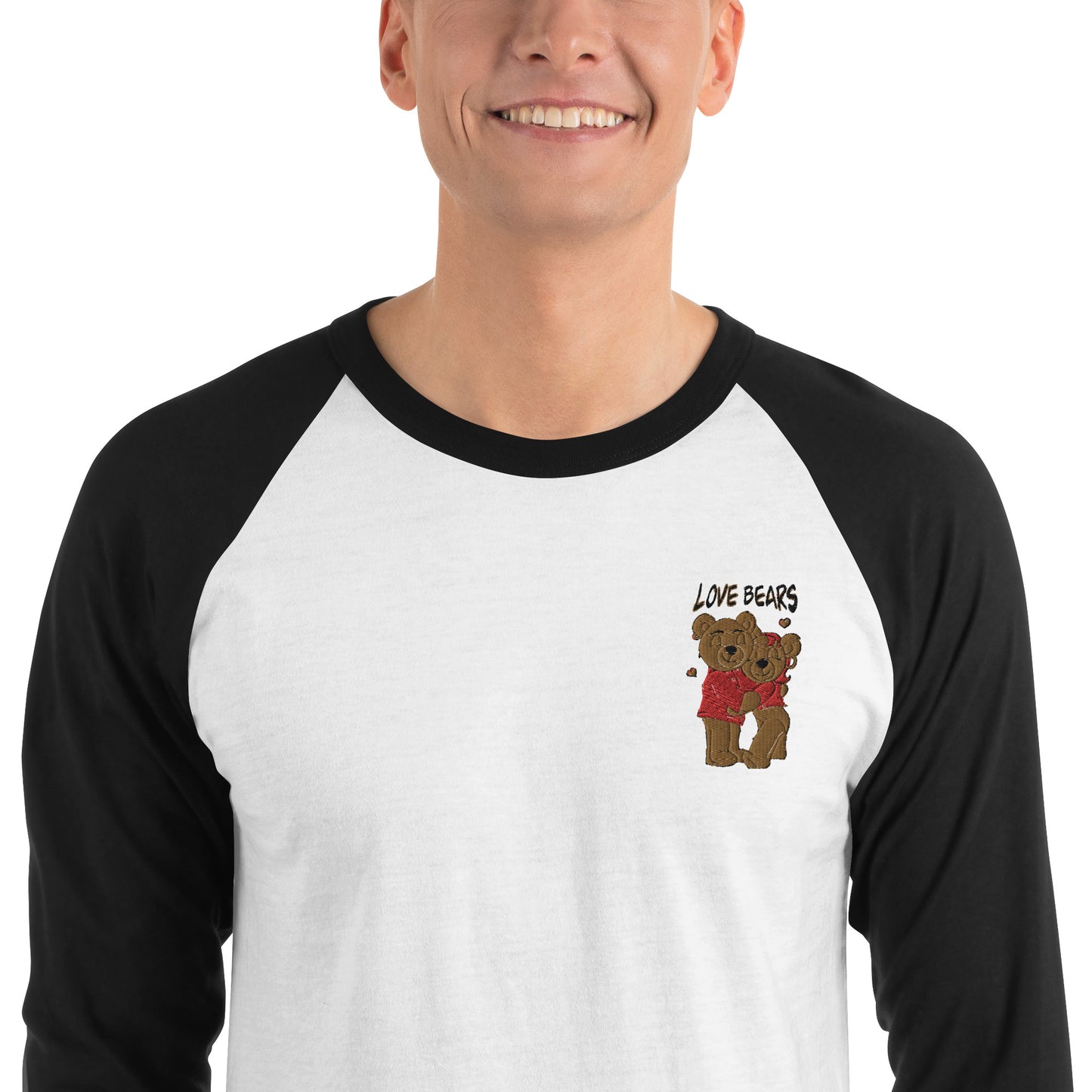 Unisex 3/4 sleeve raglan Bear Love shirt