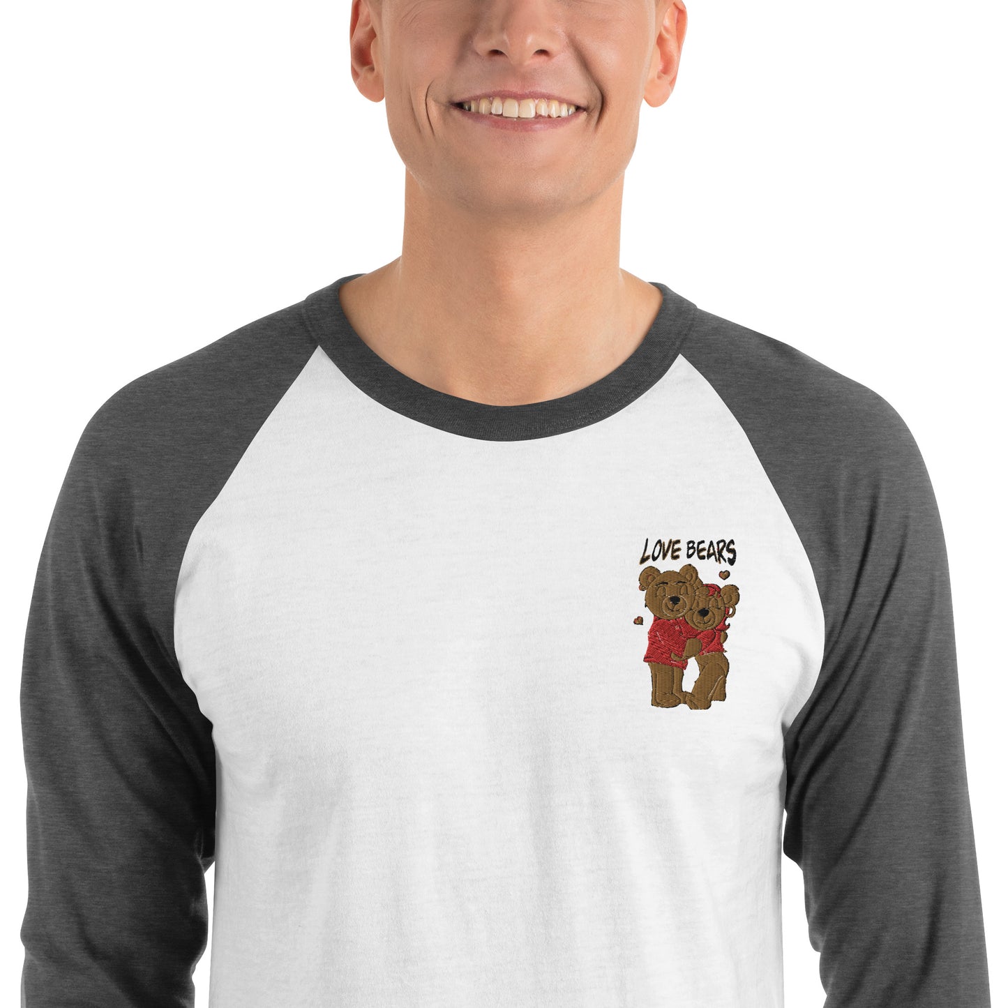 Unisex 3/4 sleeve raglan Bear Love shirt