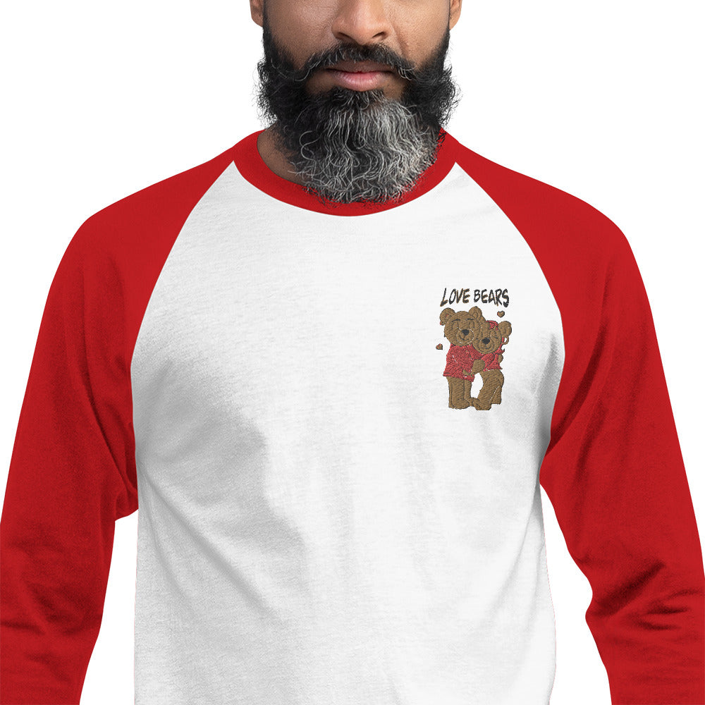 Unisex 3/4 sleeve raglan Bear Love shirt