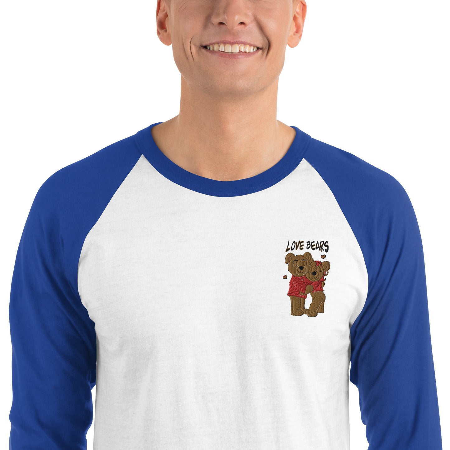 Unisex 3/4 sleeve raglan Bear Love shirt