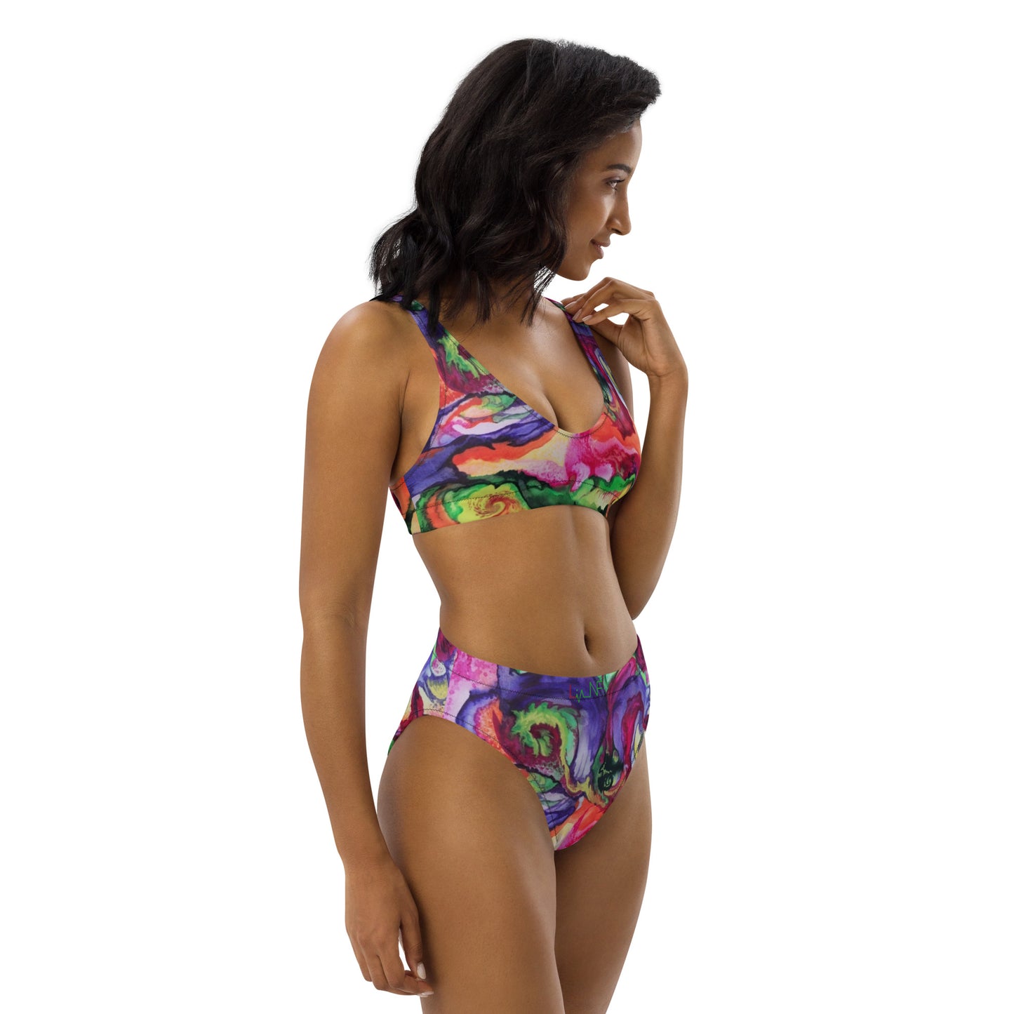 Recycled high-waisted bikini