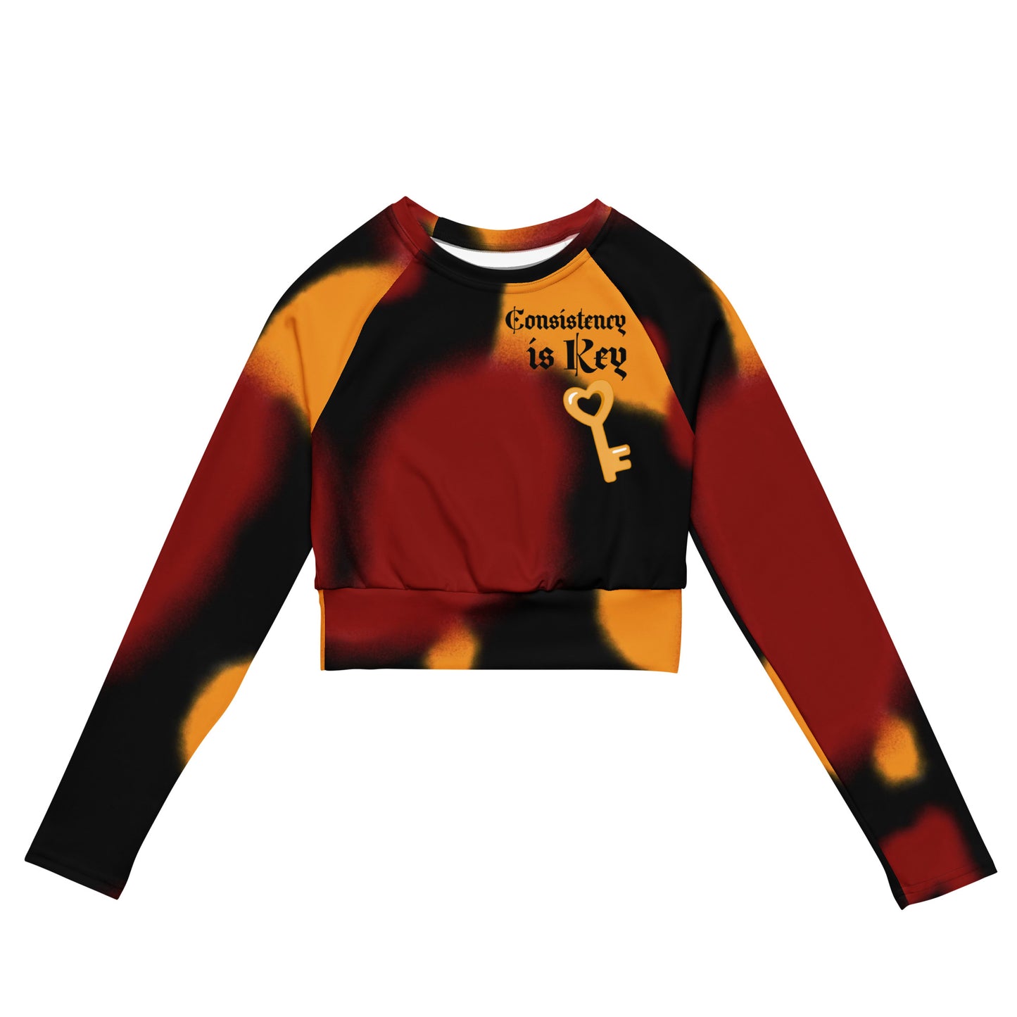 Recycled long-sleeve crop top