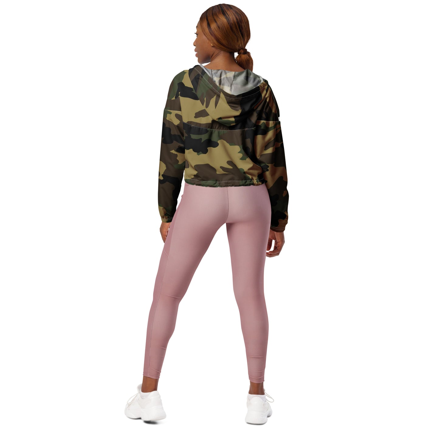 Women’s cropped camo windbreaker