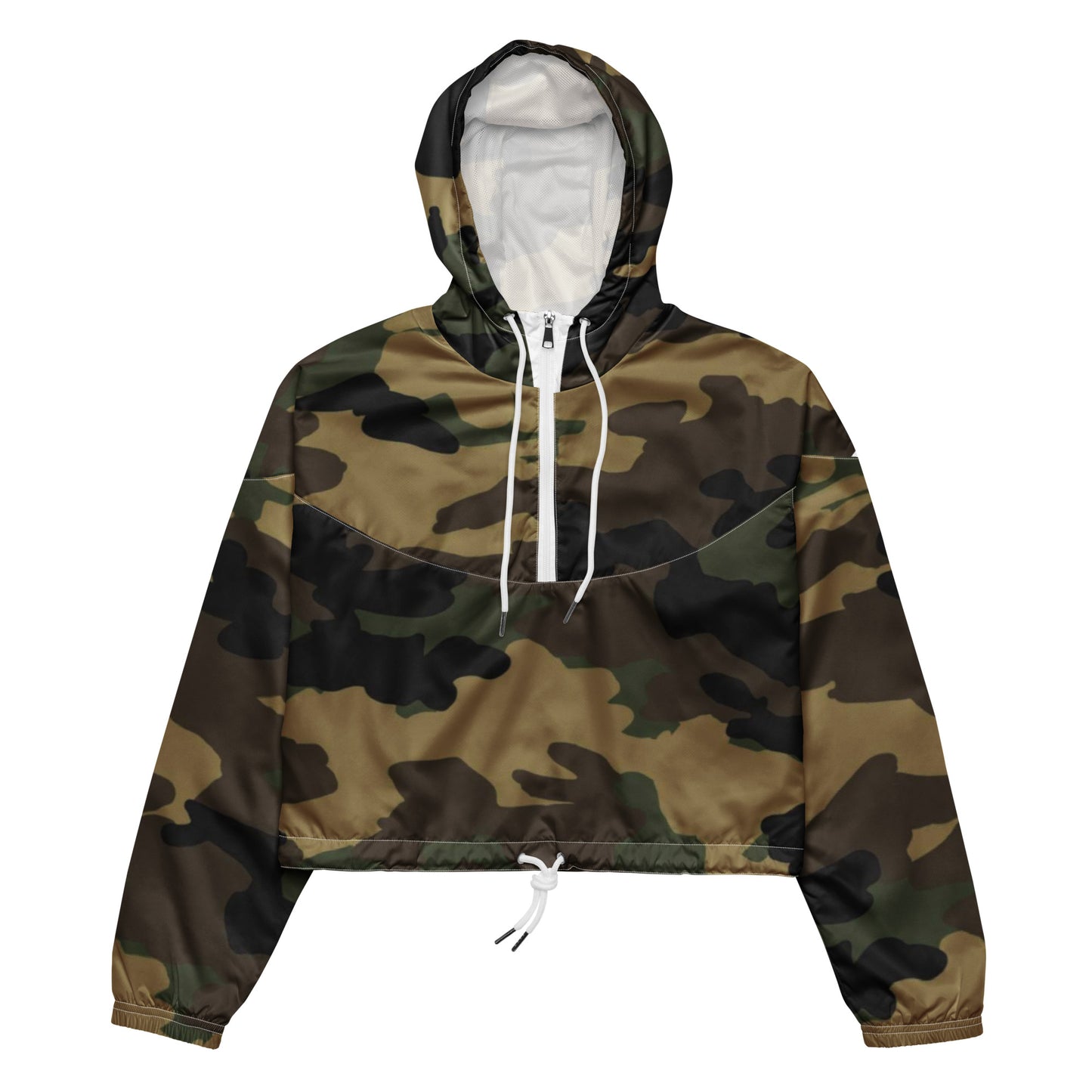 Women’s cropped camo windbreaker