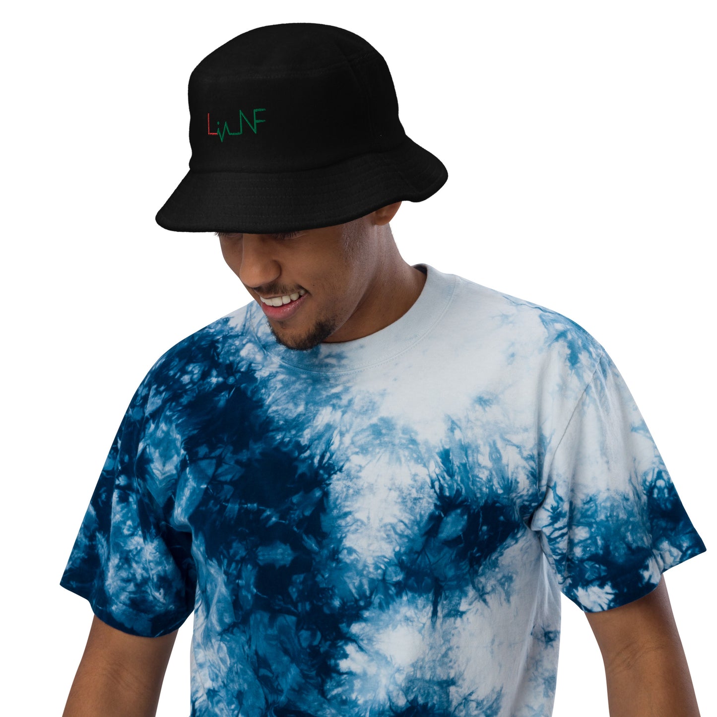 Unstructured terry cloth bucket hat