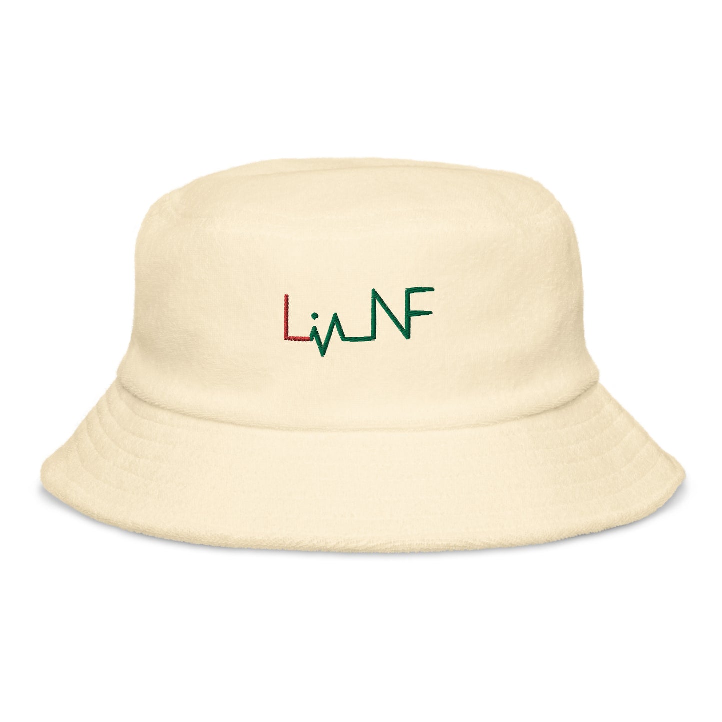 Unstructured terry cloth bucket hat