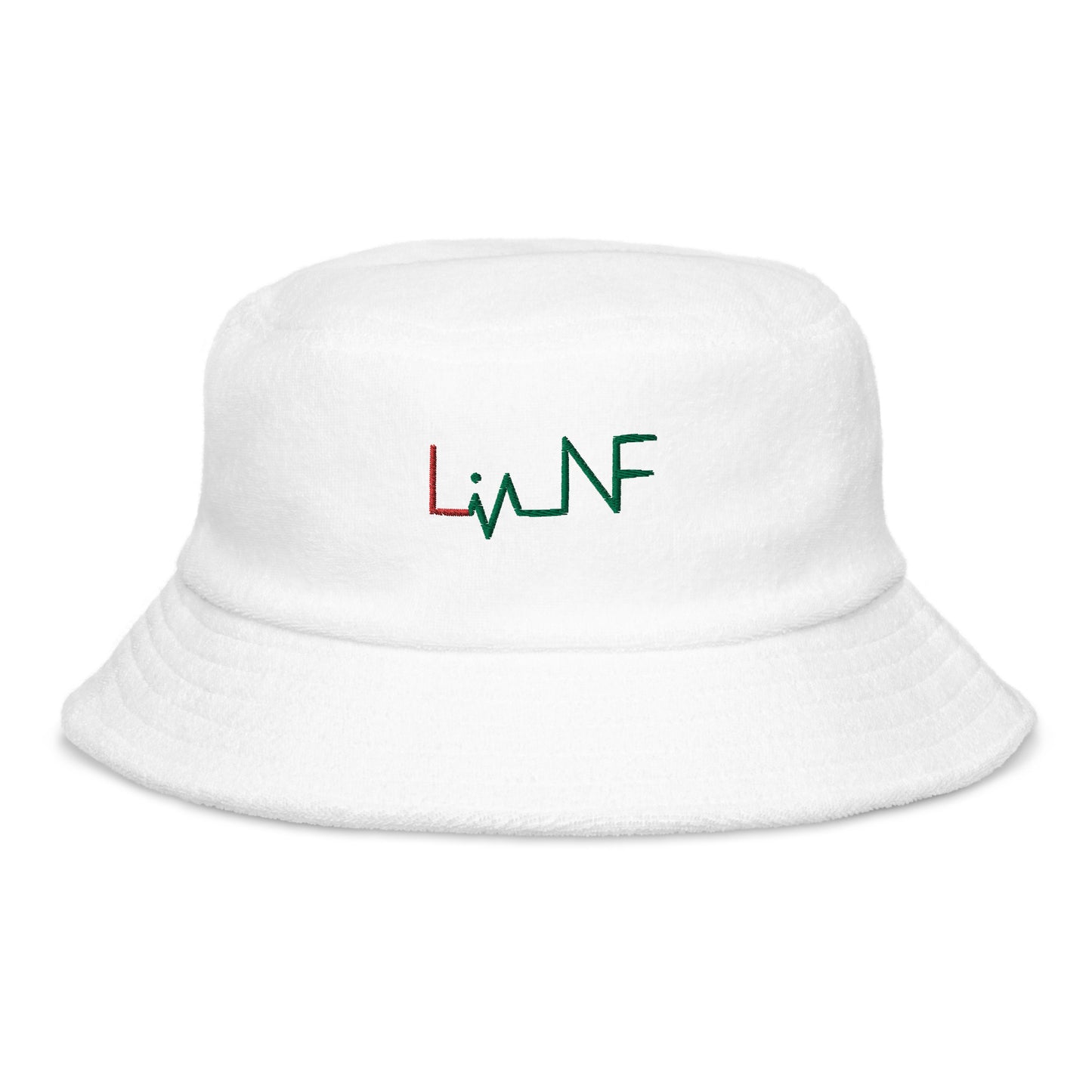 Unstructured terry cloth bucket hat